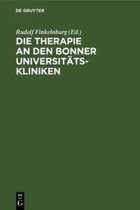 Die Therapie an den Bonner Universitätskliniken_cover