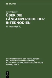 Über die Längenperiode der Internodien_cover