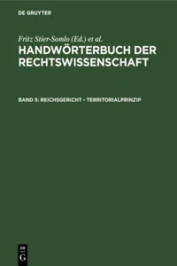 Reichsgericht - Territorialprinzip_cover