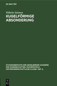 Kugelförmige Absonderung_cover