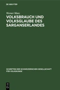 Volksbrauch und Volksglaube des Sarganserlandes_cover