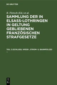 Wege-, Strom- u. Bahnpolizei ..._cover