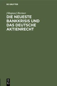 Die neueste Bankkrisis und das deutsche Aktienrecht_cover