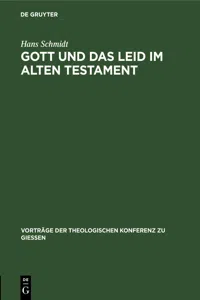 Gott und das Leid im Alten Testament_cover