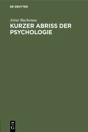 Kurzer Abriß der Psychologie