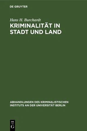 Kriminalität in Stadt und Land