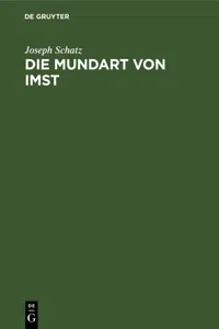 Die Mundart von Imst_cover