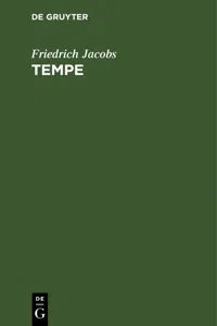 Friedrich Jacobs: Tempe. Teil 2_cover