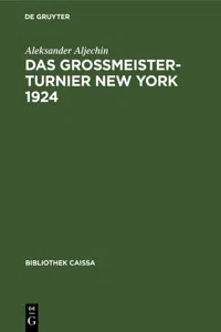 Das Grossmeister-Turnier New York 1924_cover