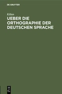 Ueber die Orthographie der deutschen Sprache_cover