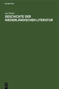 Geschichte der niederländischen Literatur_cover