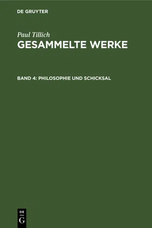 Philosophie und Schicksal