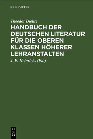 Handbuch der deutschen Literatur für die oberen Klassen höherer Lehranstalten