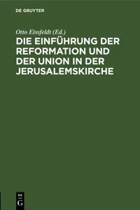 Die Einführung der Reformation und der Union in der Jerusalemskirche_cover