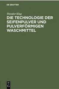 Die Technologie der Seifenpulver und pulverförmigen Waschmittel_cover