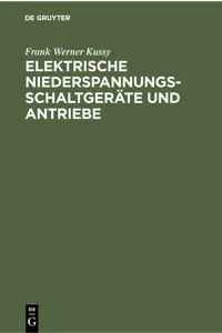 Elektrische Niederspannungsschaltgeräte und Antriebe_cover