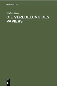 Die Veredelung des Papiers_cover