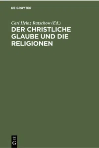 Der christliche Glaube und die Religionen_cover