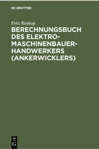 Berechnungsbuch des Elektromaschinenbauer-Handwerkers_cover