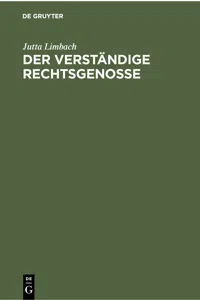 Der verständige Rechtsgenosse_cover