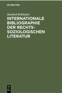 Internationale Bibliographie der rechtssoziologischen Literatur_cover