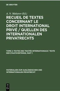 Textes des Traités Internationaux/ Texte der Staatsverträge_cover