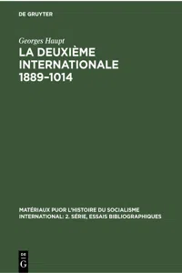 La Deuxième Internationale 1889–1014_cover