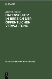 Datenschutz im Bereich der öffentlichen Verwaltung_cover