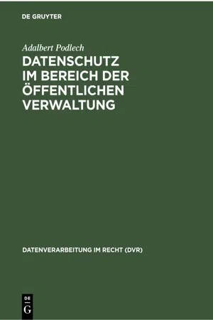 Datenschutz im Bereich der öffentlichen Verwaltung