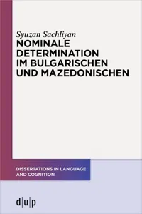 Nominale Determination im Bulgarischen und Mazedonischen_cover