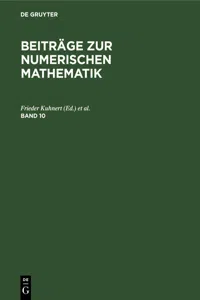 Beiträge zur Numerischen Mathematik. Band 10_cover