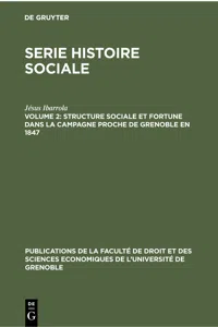 Structure sociale et fortune dans la campagne proche de Grenoble en 1847_cover