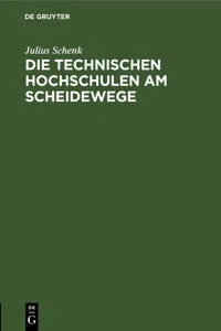 Die Technischen Hochschulen am Scheidewege_cover