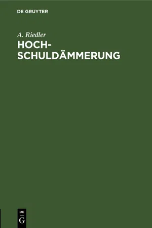 Hochschuldämmerung