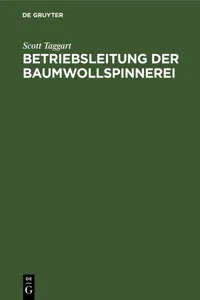 Betriebsleitung der Baumwollspinnerei_cover