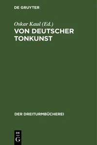 Von deutscher Tonkunst_cover