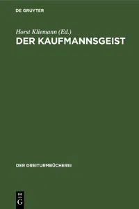 Der Kaufmannsgeist_cover