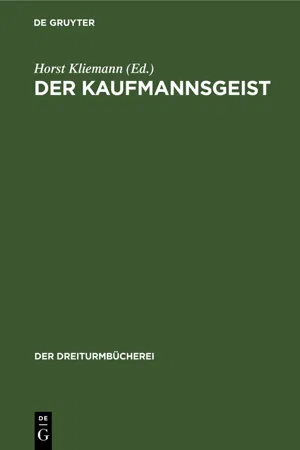 Der Kaufmannsgeist