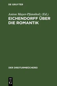 Eichendorff über die Romantik_cover