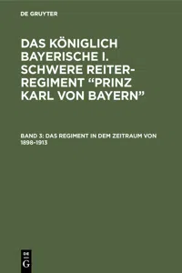 Das Regiment in dem Zeitraum von 1898–1913_cover