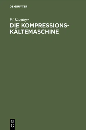 Die Kompressions-Kältemaschine