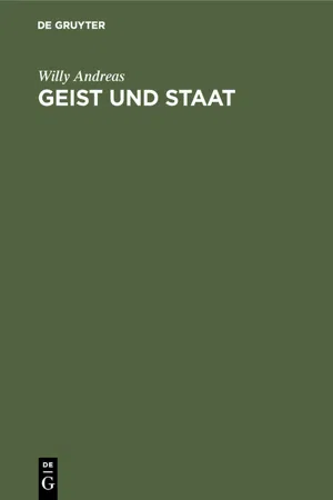 Geist und Staat