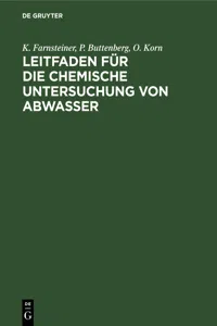 Leitfaden für die chemische Untersuchung von Abwasser_cover