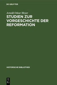 Studien zur Vorgeschichte der Reformation_cover