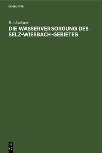 Die Wasserversorgung des Selz-Wiesbach-Gebietes_cover