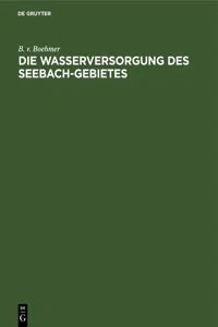 Die Wasserversorgung des Seebach-Gebietes_cover