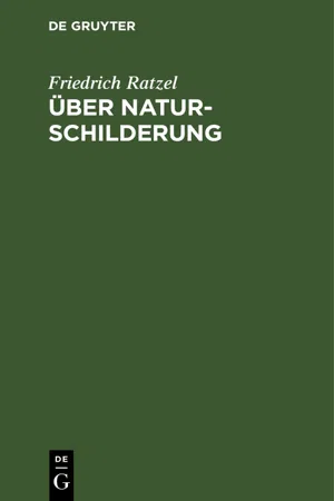 Über Naturschilderung