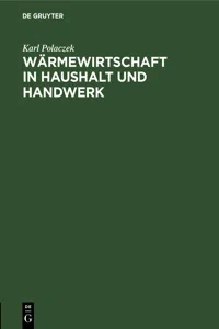 Wärmewirtschaft in Haushalt und Handwerk_cover