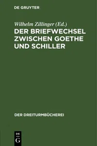 Der Briefwechsel zwischen Goethe und Schiller_cover