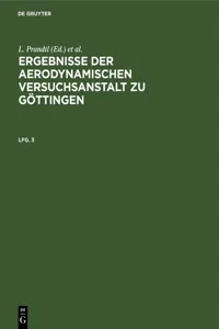 Ergebnisse der aerodynamischen Versuchsanstalt zu Göttingen. Lfg. 3_cover